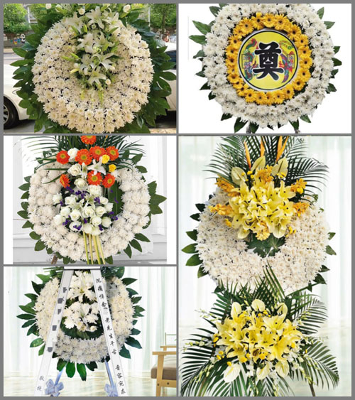 安徽池州市东至县香隅镇花山村花圈速递